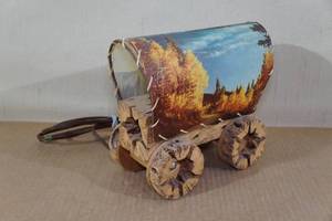 Vintage Covered Wagon TV Lamp