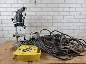 Craftsman Drill Press Stand w Drill, Welding Cables, Powermate Cord Reel and More