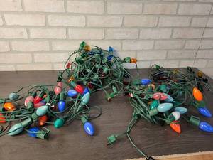 Lot of C9 & C7 Christmas Light Strings - Tested and Work