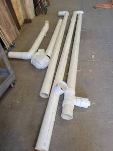 lot 659 image: Large Lot of 4 PVC Pipe - Lengths up to 12 - NO SHIPPING