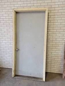 lot 735 image: Steel Entry Door - 36 with Frame and Sill Plate - NO SHIPPING