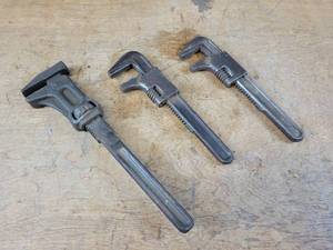 lot 763 image: (3) Antique Monkey Wrenches