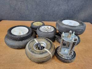 lot 803 image: Large Lot of Assorted Dolly Wheels and More - NO SHIPPING