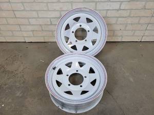 lot 817 image: (2) New 15 Rims, 5 Bolt x 5-14 Bolt Spread