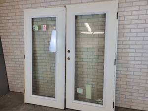 lot 823 image: JELD-WEN Double Doors - 70 Wide x 77 Tall - NO SHIPPING