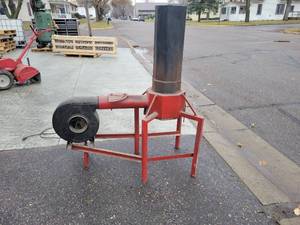 lot 644 image: Homemade Burner w 115V Blower - NO SHIPPING