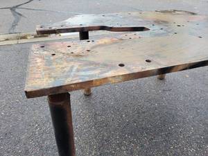 lot 634 image: Heavy Duty 1-14 Thick Welding Table - Approx. 62 x 44 x 33-12 Tall - NO SHIPPING