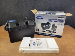 lot 849 image: New Superior Pump Emergency Backup Sump Pump System - Part No. 92900