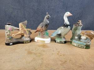 lot 1077 image: (4) Vintage Liquor Decanters - Jim Beam, Ezra Brooks and More - NO SHIPPING