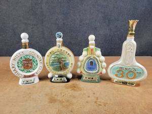 lot 1082 image: (4) Vintage Liquor Decanters - Jim Beam Golf Theme, Bing Crosby - NO SHIPPING