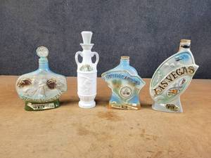 lot 1088 image: (4) Vintage Liquor Decanters - Jim Beam and McGill - NO SHIPPING