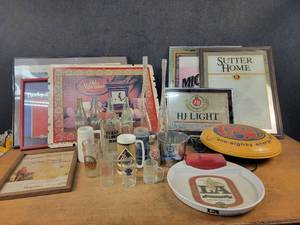 lot 1017 image: Huge Lot of Beer Collectibles, Pictures and More - NO SHIPPING