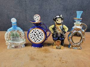 lot 1133 image: (4) Vintage Liquor Decanters - NO SHIPPING