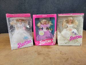 lot 1160 image: (3) Barbie Dolls in Original Boxes - Wedding Fantasy, Spring Parade and Dream Bride