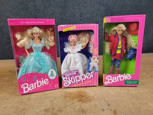 lot 1162 image: (3) Barbie Dolls in Original Boxes - United Colors of Benetton, Homecoming Queen Skipper and Dream Princess