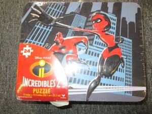 incredibles 2 puzzle in metal lunch...
