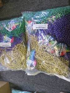2 bags of party beads ...