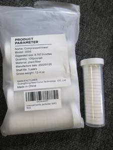100 new compressed towels ...