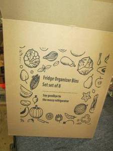 new 8pc fridge organizer bins ...