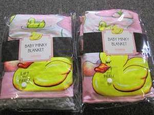 2 new baby minky blankets ...