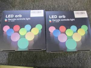 2 new packages of LED orb lights ...