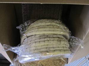 box of wicker trays and bowls ...