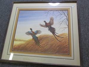 watercolor pheasant picture 21 x 23...