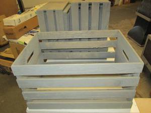 wooden crates ...