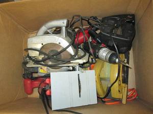 box of power tools ...