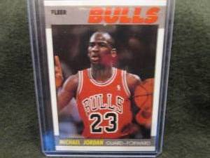 lot 8 image: 1987 Fleer Michael Jordan Card...