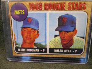 lot 18 image: 1968 Topps Jerry KoosmanNolan Ryan...