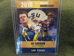 lot 32 image: 2018 College Rookie Joe Burrow Card...