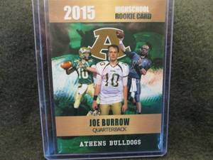 lot 33 image: 2015 High School Rookie Joe Burrow ...