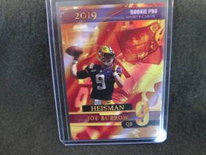 lot 74 image: 2019 Rookie Pro Joe Burrow Card...