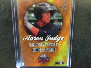lot 77 image: 2014 Rookie Gold Aaron Judge Card...