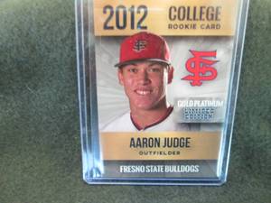 lot 81 image: 2012 College Rookie Aaron Judge Car...