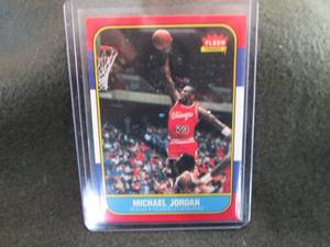 lot 119 image: 1986 Fleer Premium Michael Jordan C...