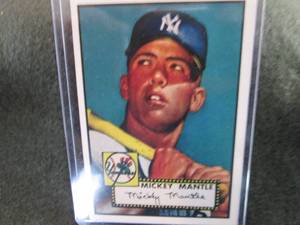 lot 120 image: Topps Mickey Mantle Card...