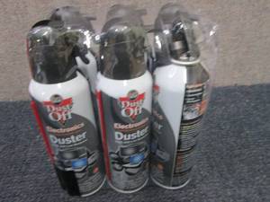 lot 165 image: 6- 7 oz Spray Cans Dust Off Electro...