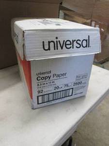 lot 184 image: Case of 2500 Sheets Universal Copy ...