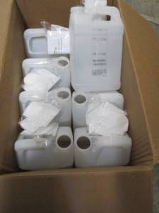 lot 223 image: 8- 10 L Plastic Jugs...