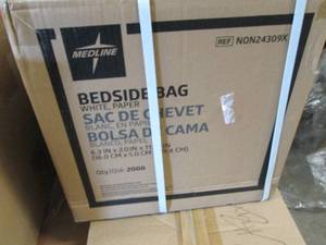 lot 245 image: Medline Paper Bedside Bag 6.3x2x11....