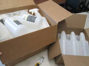 lot 271 image: Spray Bottles, Task Wipes...