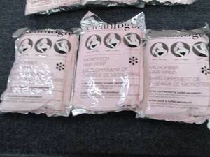lot 283 image: 3 Microfiber Hair Wraps...