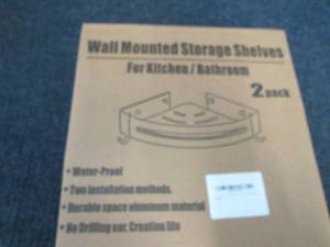lot 294 image: Black Wall Mounted Storage Shelves ...