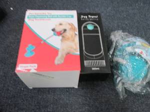 lot 307 image: Dog Tooth Brush, Water Bottle, Chew...