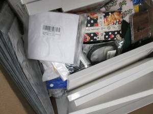lot 319 image: Box of Assorted Small Overstock Ite...