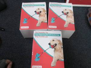 lot 358 image: 3- Dog Squeaky Toys...