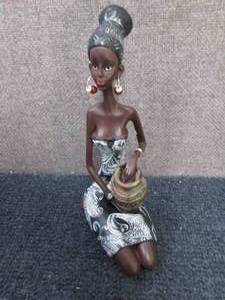 lot 375 image: African Woman Figurine...
