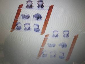 lot 382 image: 2pk  BOWEN EZ Acrylic Display Riser...